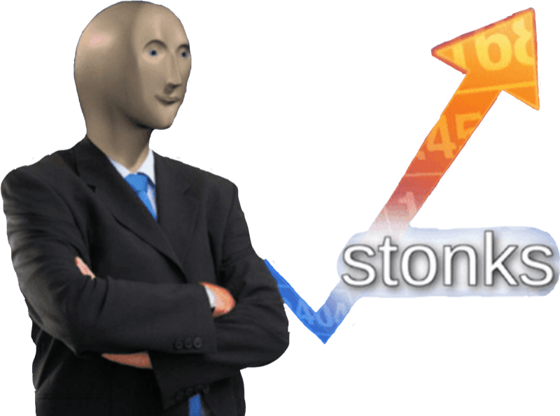 Stonks man — number go up